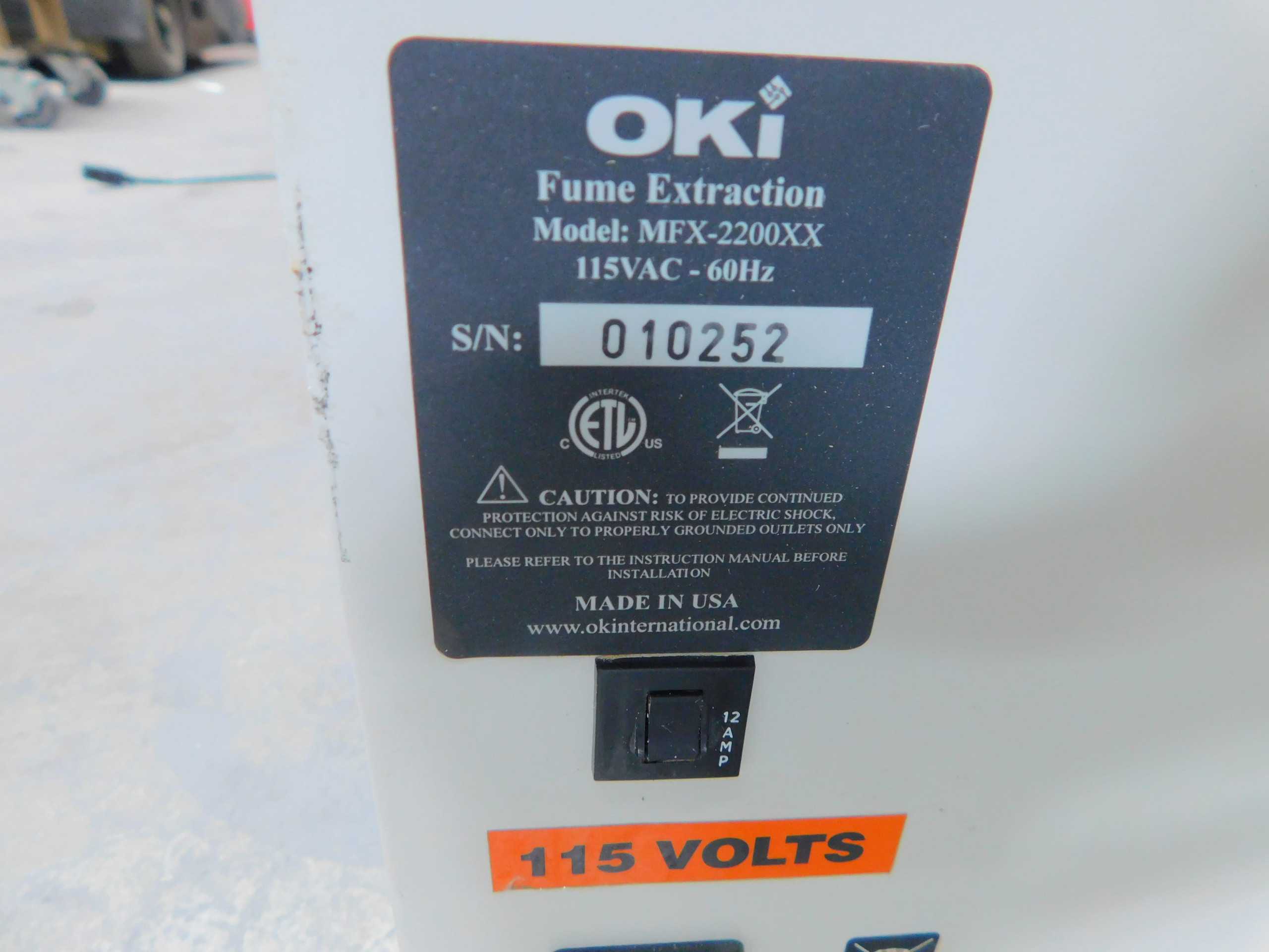 OKI MFX-2200XX MULTI-USER FUME EXTRACTION SYSTEM - TESTED - AIR FILTRATION