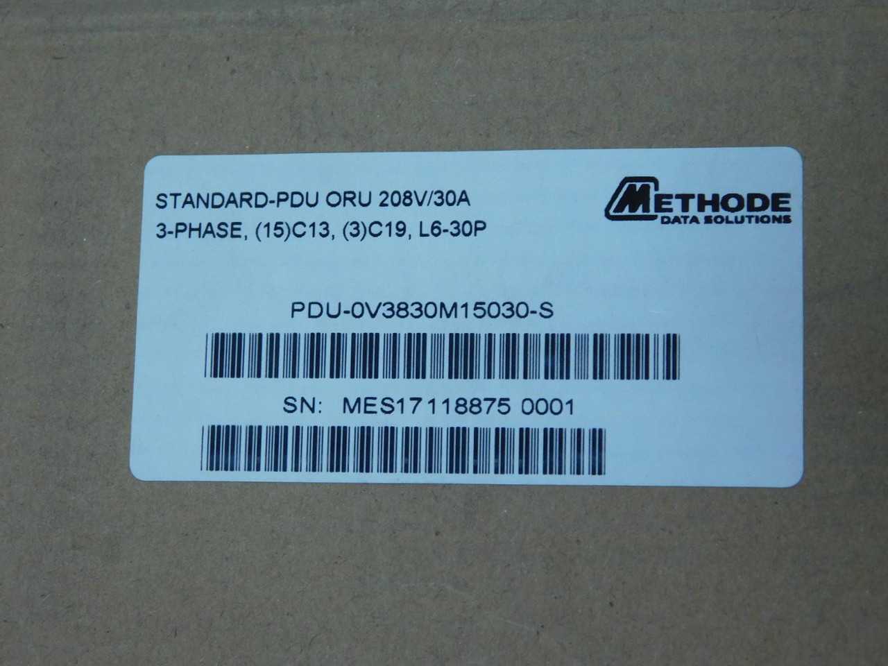 METHODE ELECTRONICS PDU-0V3830M15030 17 OUTLET POWER DISTRIBUTION UNIT T146045 - POWER SUPPLIES