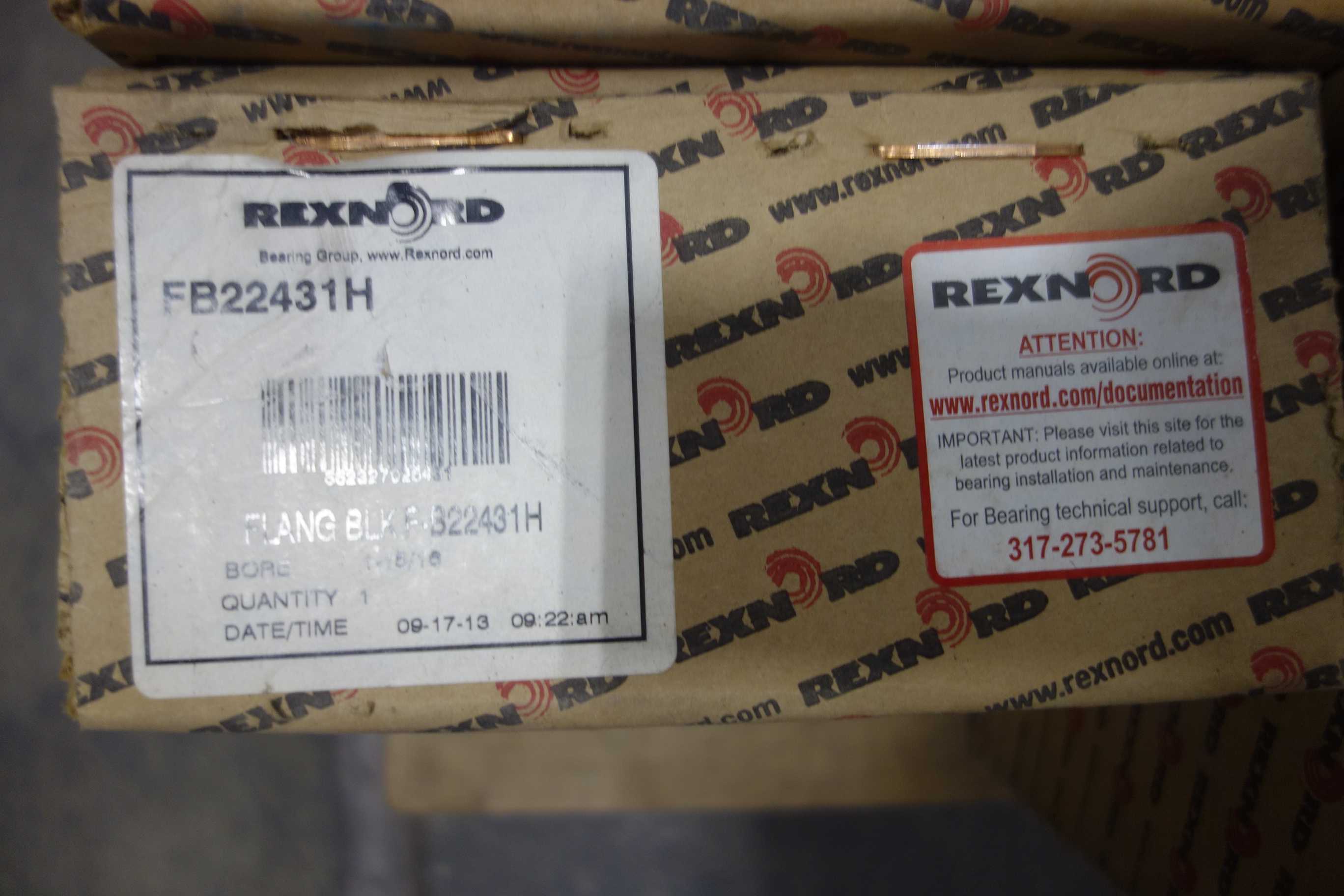 SKU 1773461 - PALLET OF ASSORTED REXNORD BEARINGS - BEARINGS