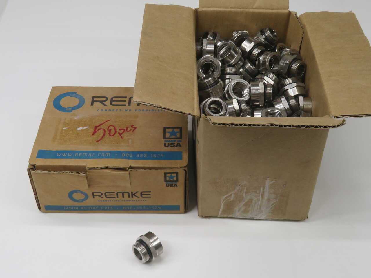 LOT OF 200 REMKE RAM-25M50F THEADED ADAPTERS T272060 - PIPE ADAPTER