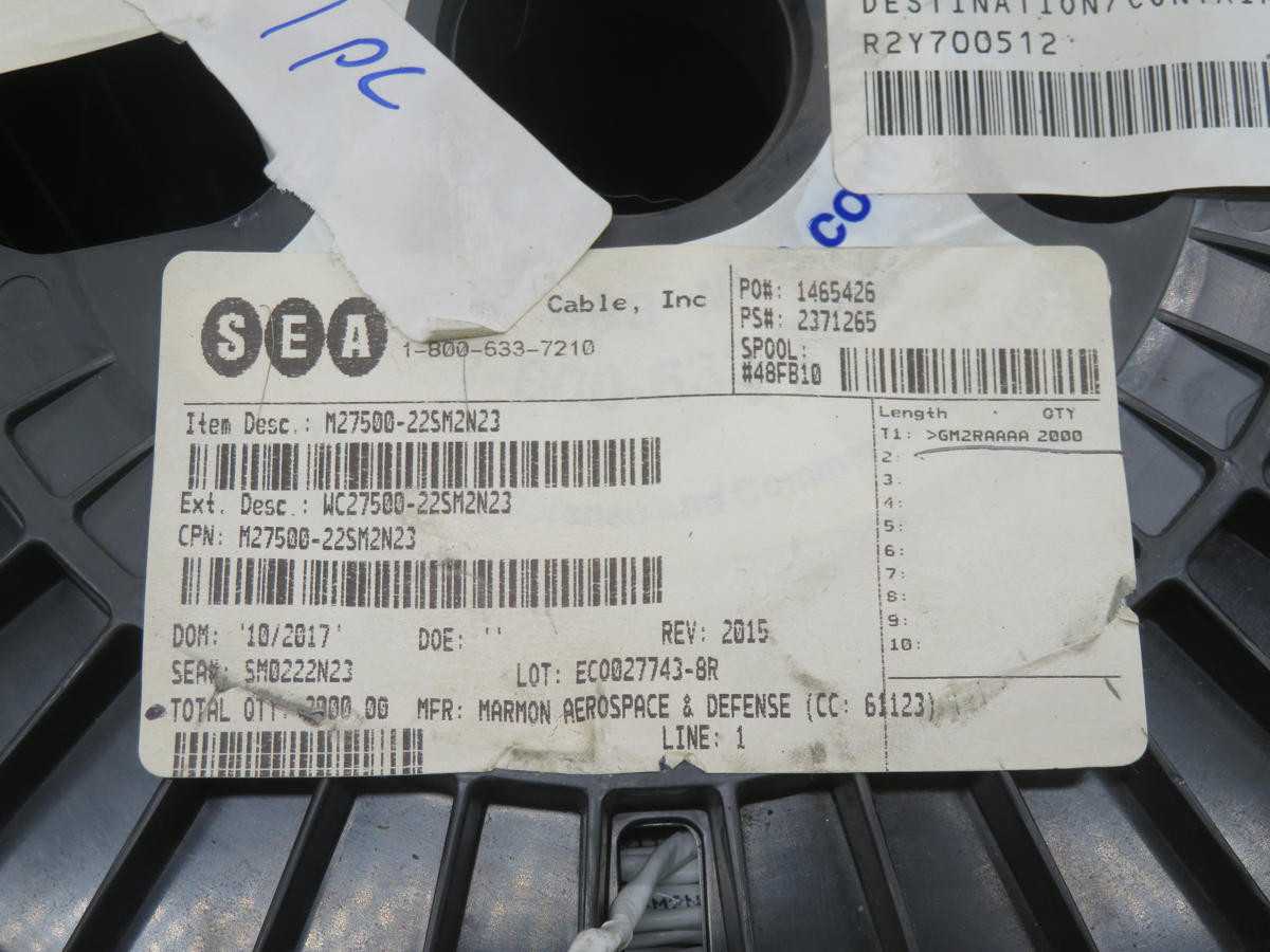 LOT OF 1900 FT SEA 1-800-633-7210 WIRE/CABLE T225542 - ELECTRICAL WIRE