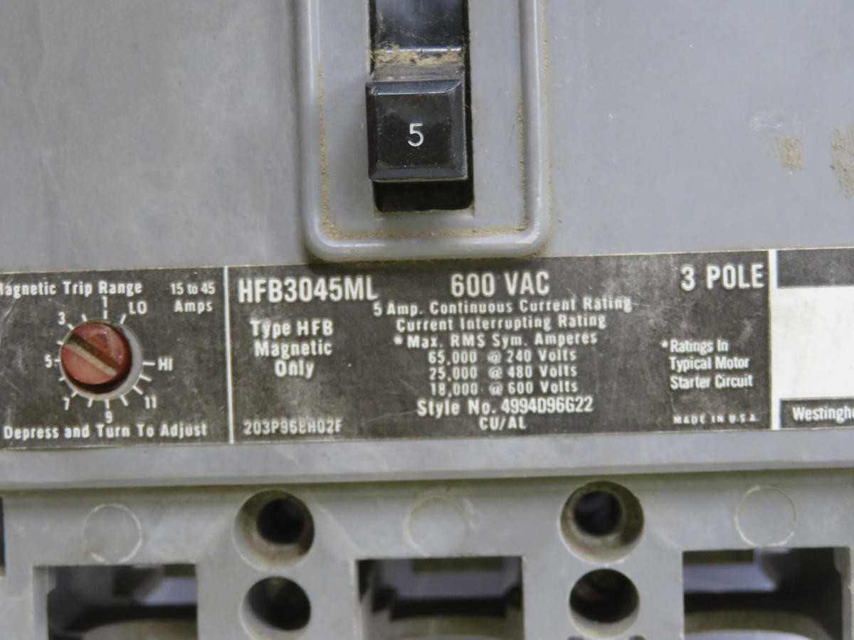 WESTINGHOUSE HFB3045ML CIRCUIT BREAKER T238187 - CIRCUIT BREAKERS
