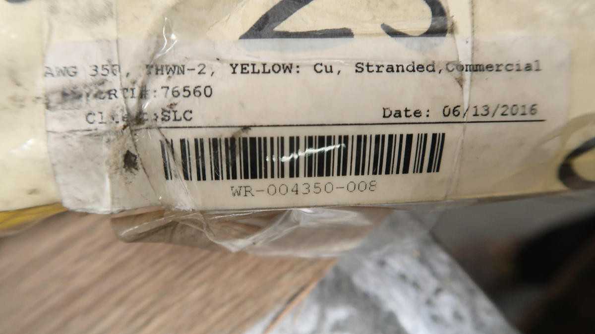GENERAL CABLE COPPER WIRE 350 KCMIL 37 STRANDS M2178 - ELECTRICAL WIRE