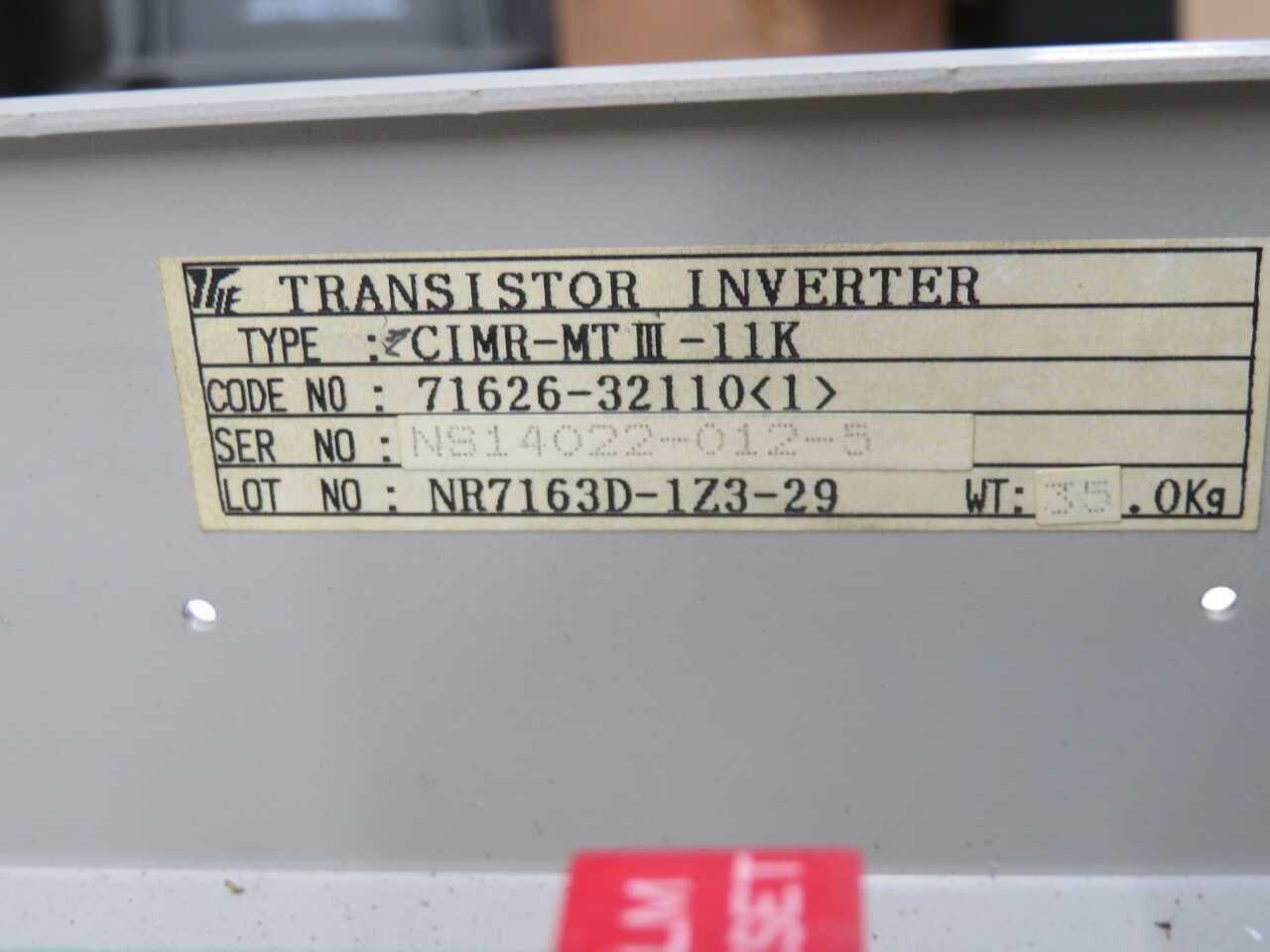 Yaskawa CIMR-MTIII-11K AC Spindle Drive Amplifier T270547 - AC VFD DRIVES