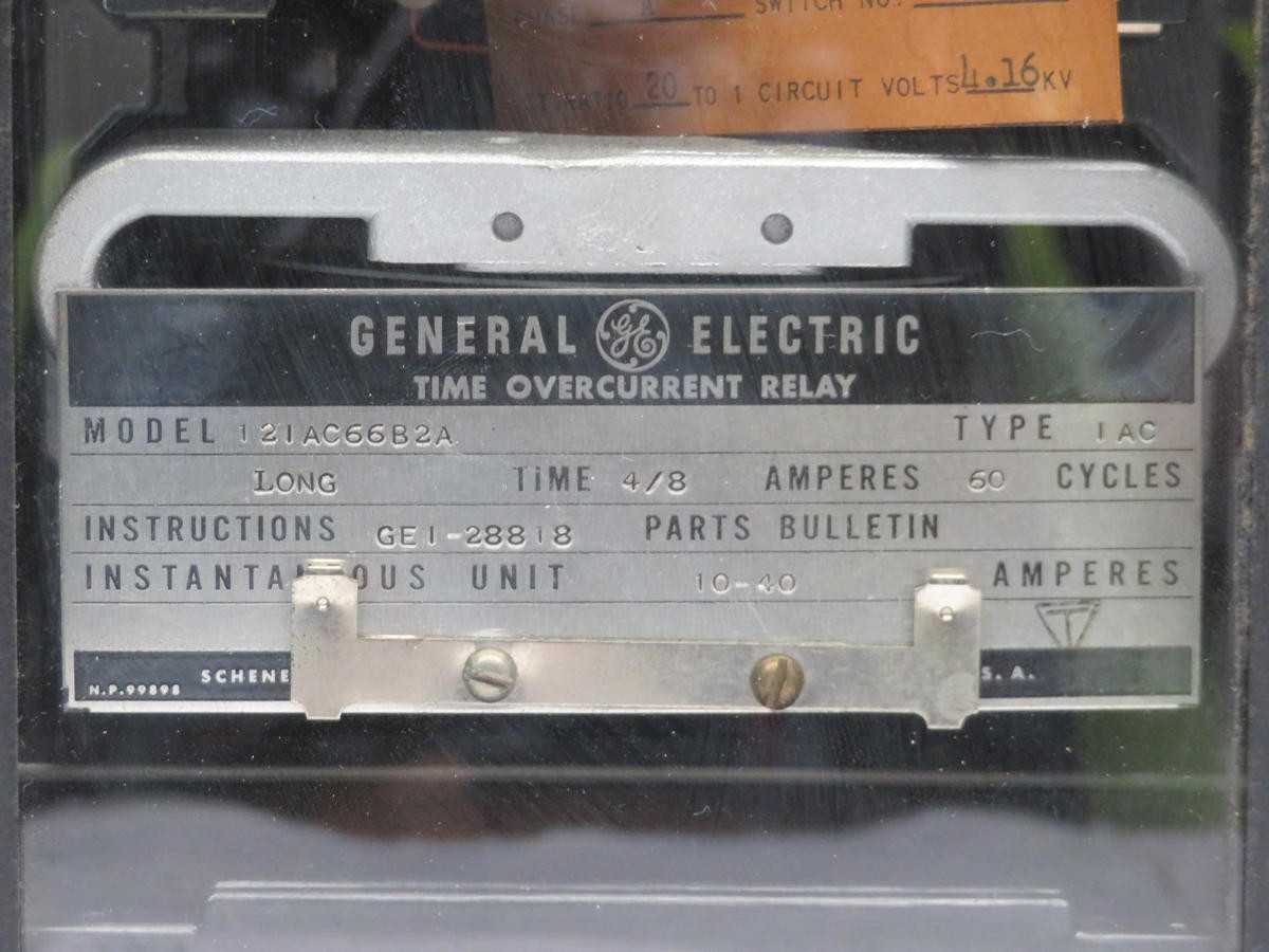 GE 12IAC66B2A TIME OVERCURRENT RELAY T199577 - ELECTRICAL COMPONENTS