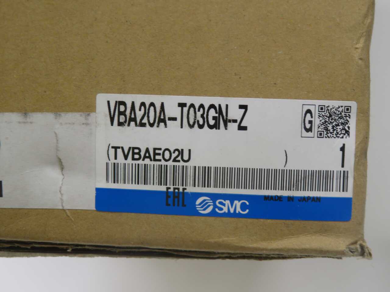 SMC VBA20A-T03GN-Z PNEUMATIC BOOSTER REGULATOR T270012 - AUTOMATION & CONTROLS