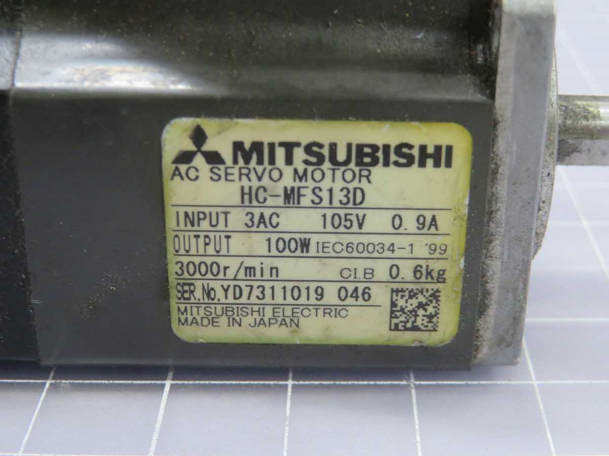 MITSUBISHI HC-MFS13D AC SERVO MOTOR T243889 - SERVO