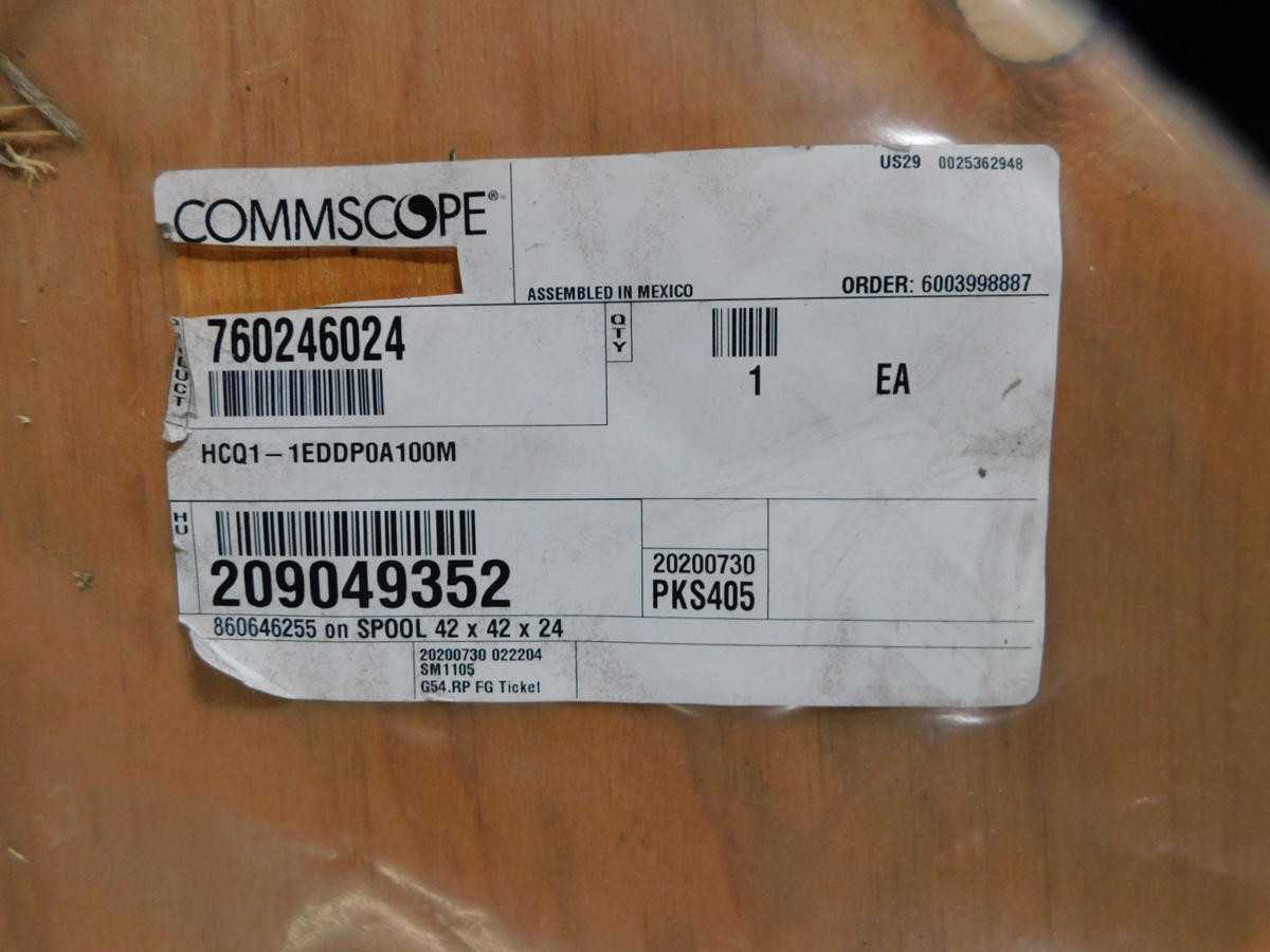 COMMSCOPE HCQ1-1EDDP0A100M 760246024 MULTI FIBER OPTICAL CABLE ASSEMBLY 864 FIBERS SINGLE MODE G.657 - FIBER OPTIC CABLE
