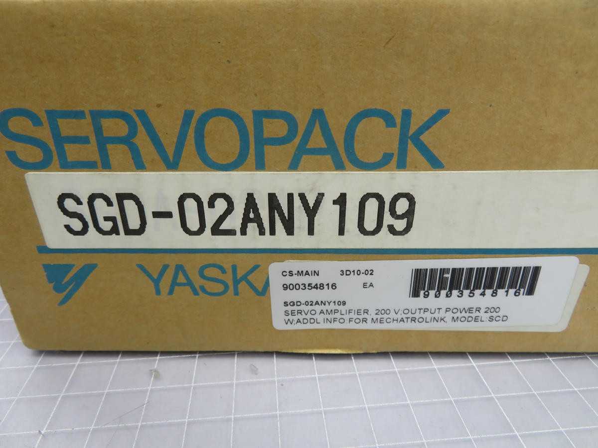 YASKAWA SGD-02ANY109 SERVO DRIVE T234371 - SERVO