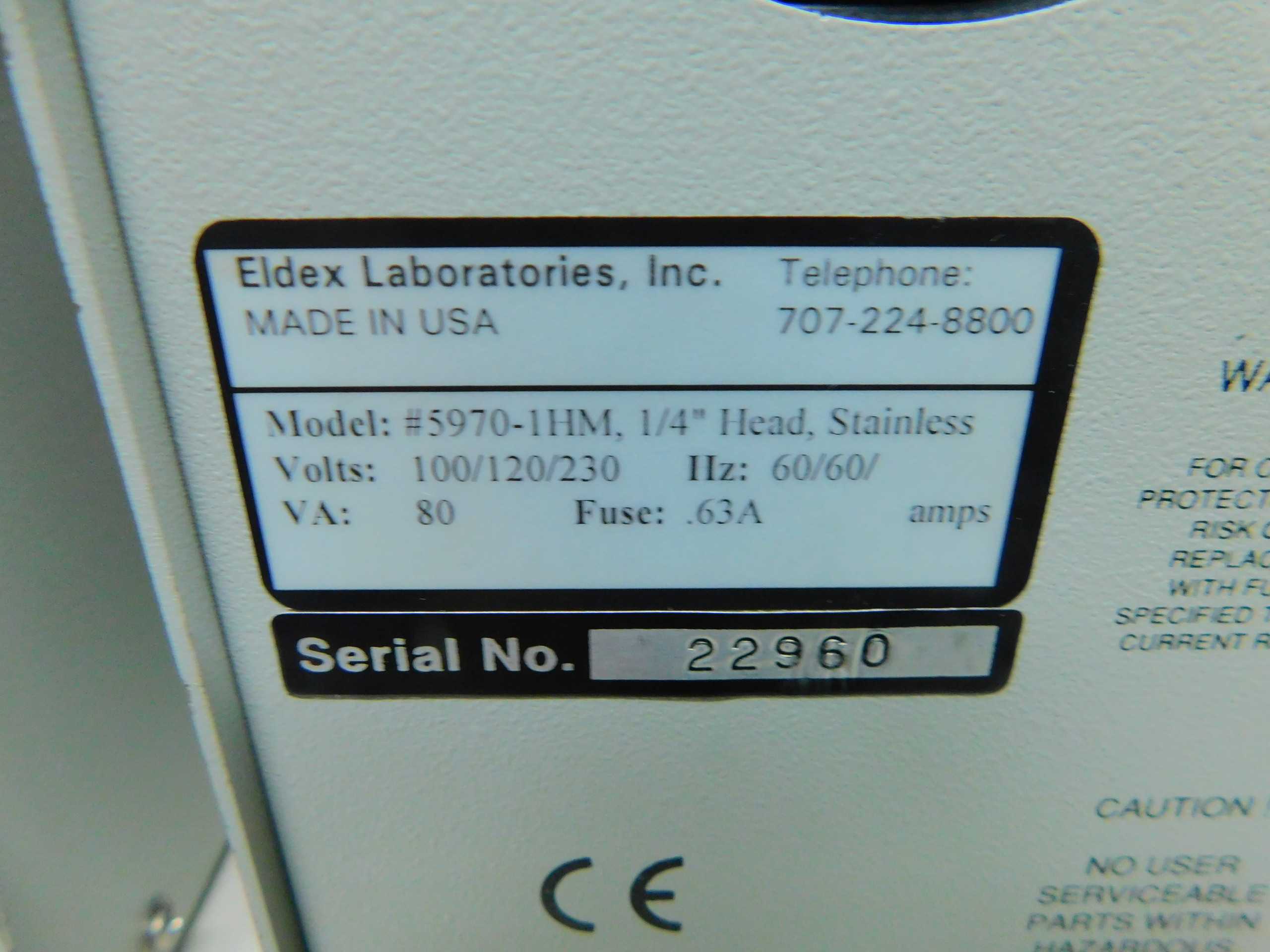 Eldex 5970-1HM High Precision Piston Metering Pump 3000 PSI, 20 mL/Min - METERING PUMP