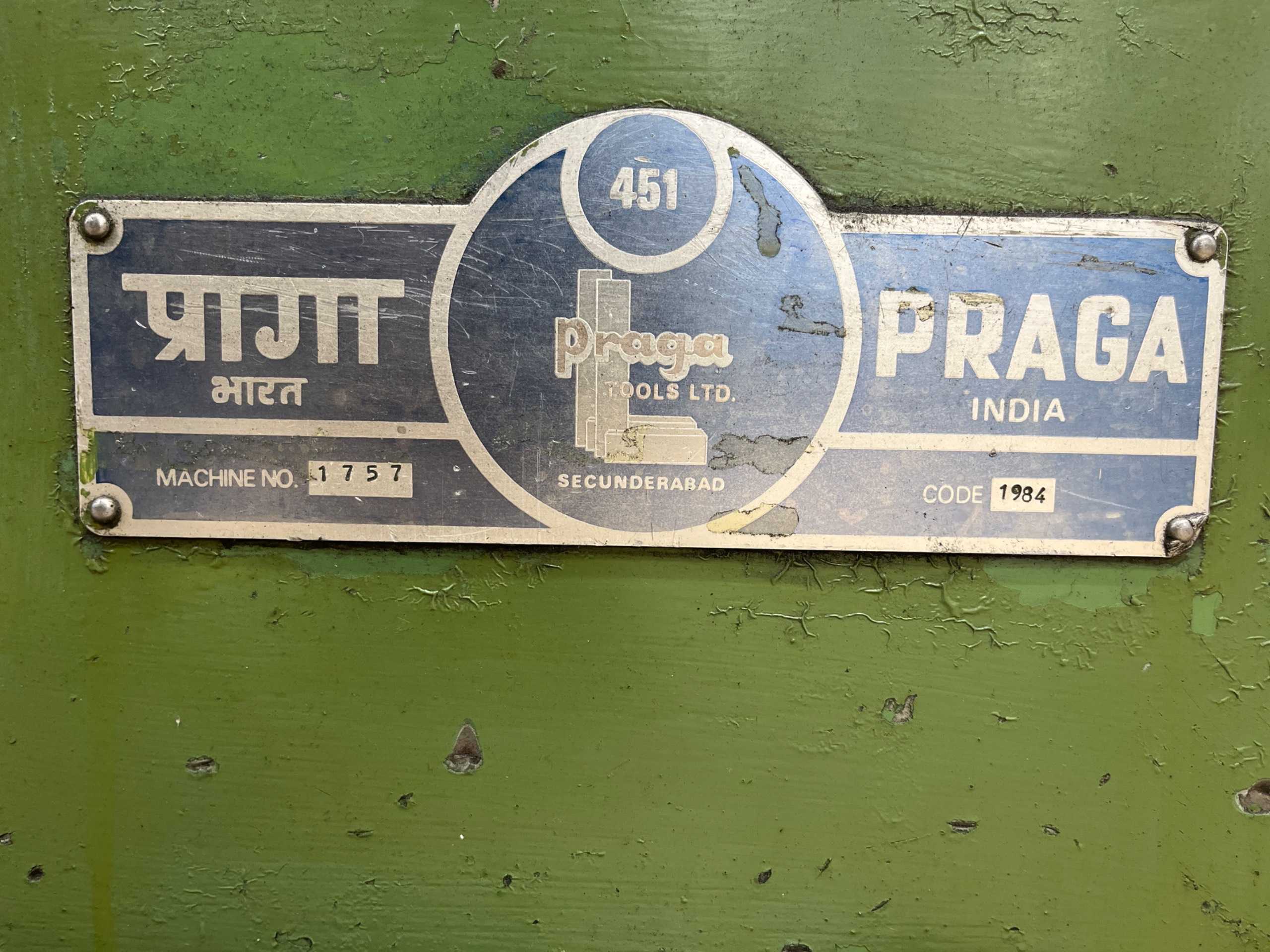 1984 Praga 451 Surface Grinder - 480V, 1HP, 2880 RPM, 26X6'' Table - SURFACE GRINDERS