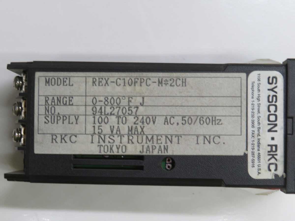 RKC REX-C10FPC-M*2CH TEMPERATURE CONTROLLER T253791 - TEMPERATURE CONTROLLERS