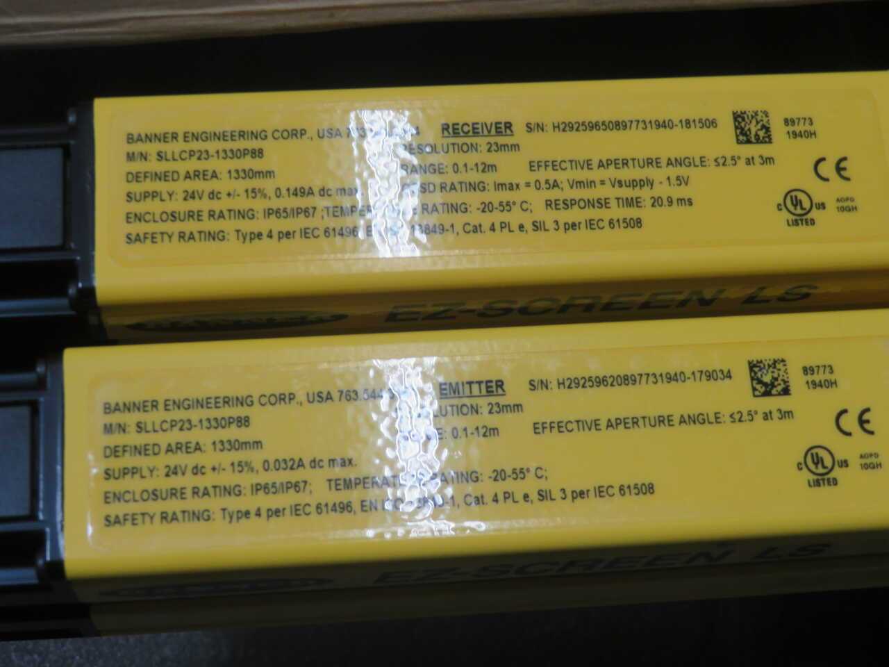 Banner SLLCP23-1330P88 LS Safety Light Curtain - SENSORS