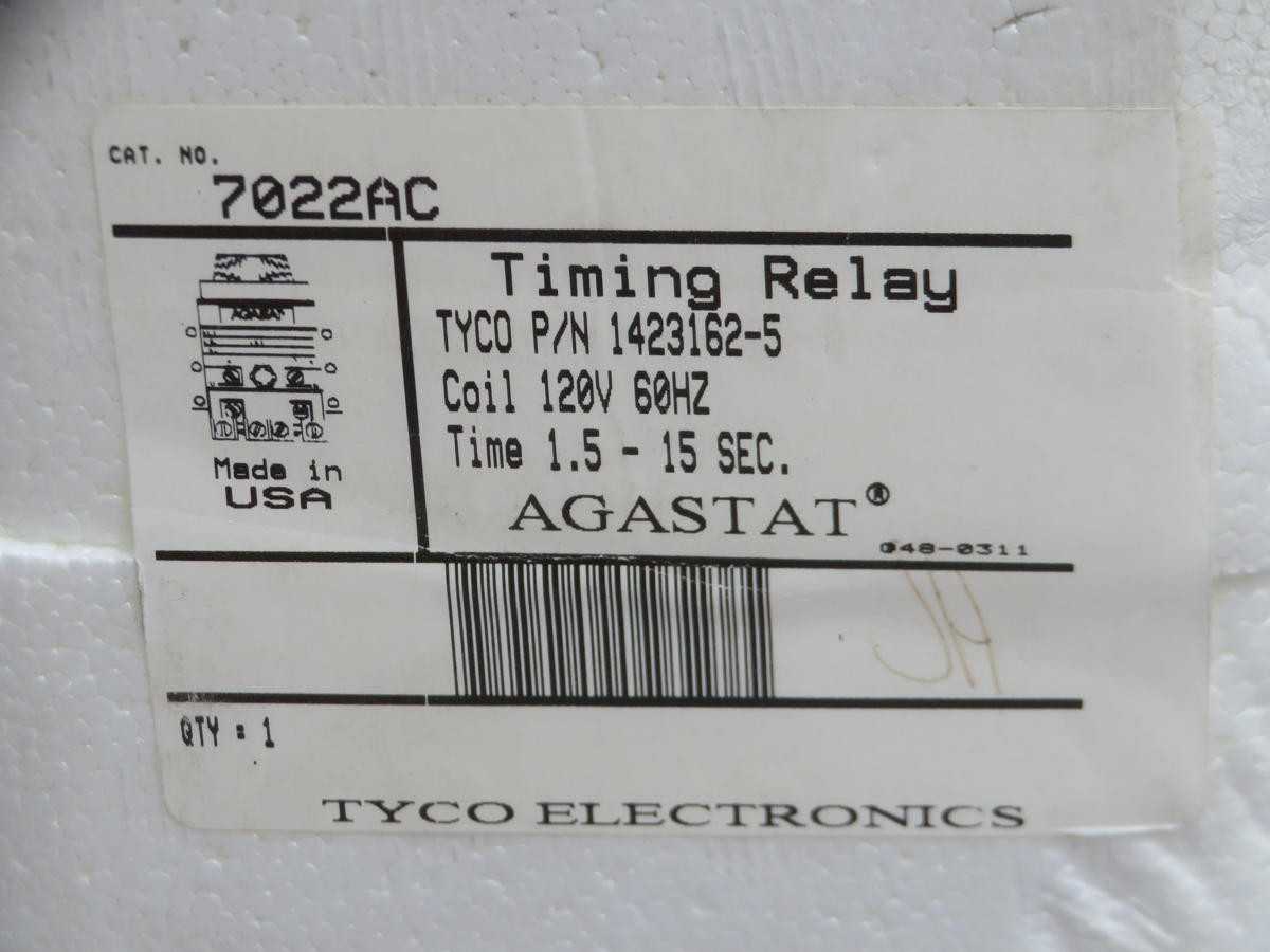 TE CONNECTIVITY 1423162-5 TIME DELAY RELAY T241116 - TIME DELAY RELAY