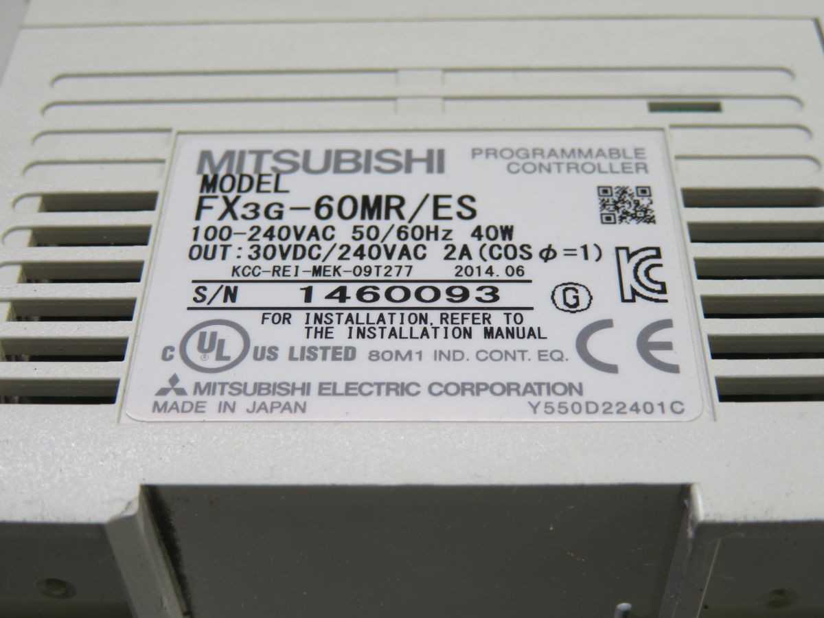 MITSUBISHI FX3G-60MR/ES PROGRAMMABLE LOGIC CONTROLLER T255549 - PLC MODULES
