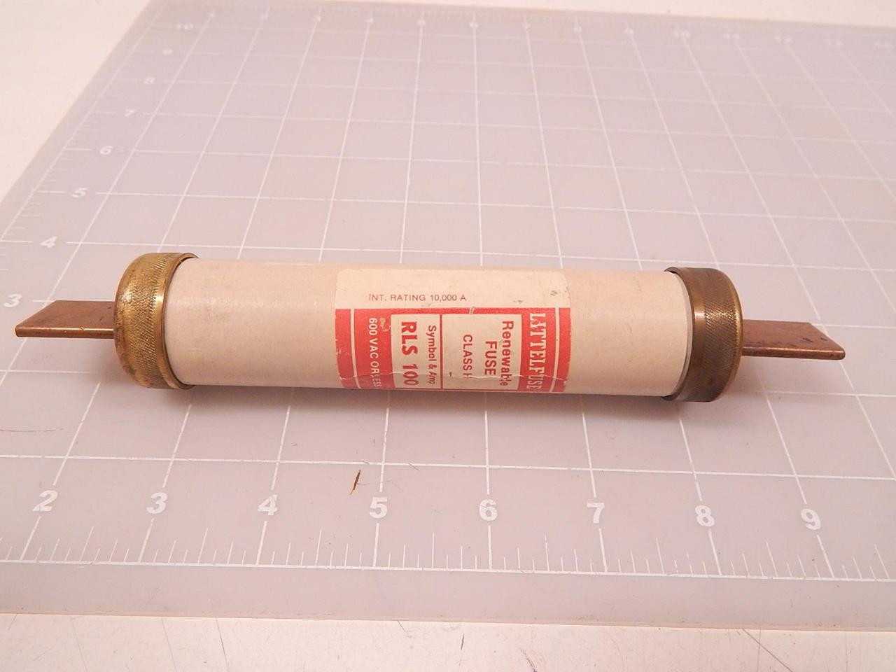LOT OF 7 LITTELFUSE RLS 100 RENEWABLE FUSES T70394 - FUSES