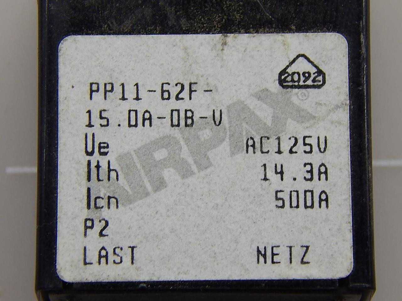 LOT OF 31 AIRPAX PP11-62F-15.0A-0B-V 15 AMP CIRCUIT BREAKER T89148 - CIRCUIT BREAKERS