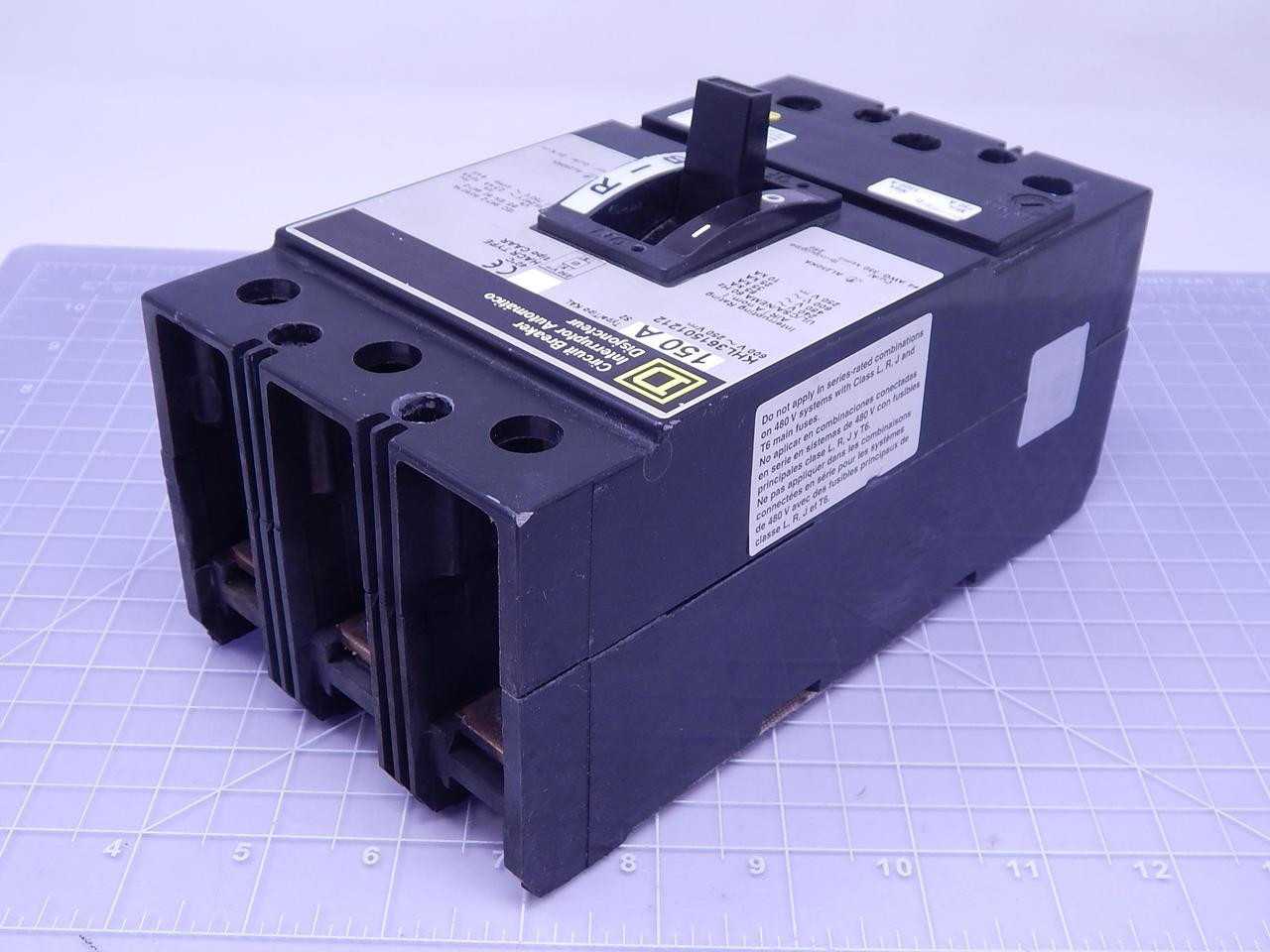 Square D KHL361501212 150 Amp 600 Volt 3 Pole Thermal-Magnetic Circuit Breaker - CIRCUIT BREAKERS