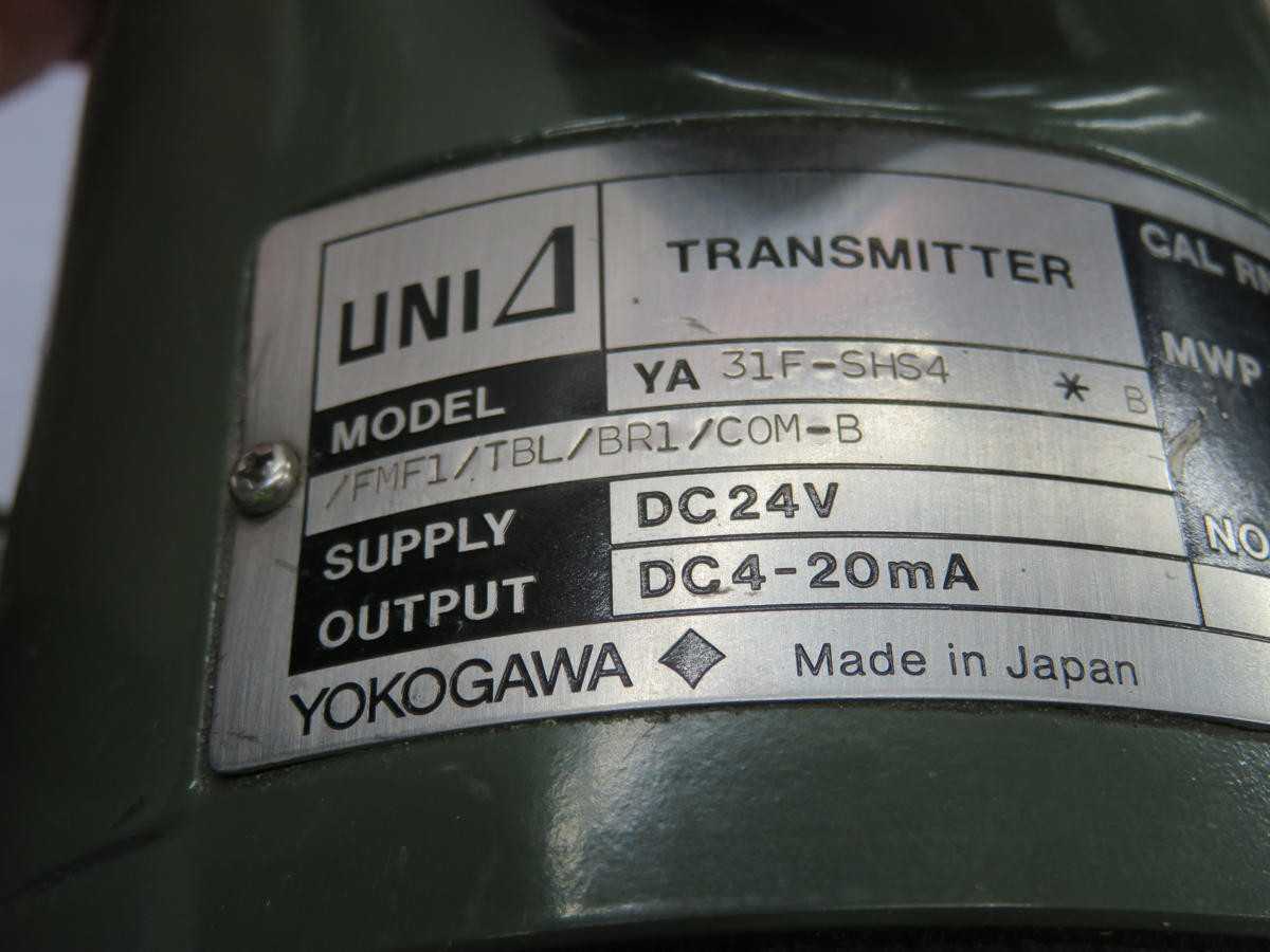 Yokogawa YA 31F-SHS4 Pressure Transmitter T216912 - FLOW TRANSMITTER