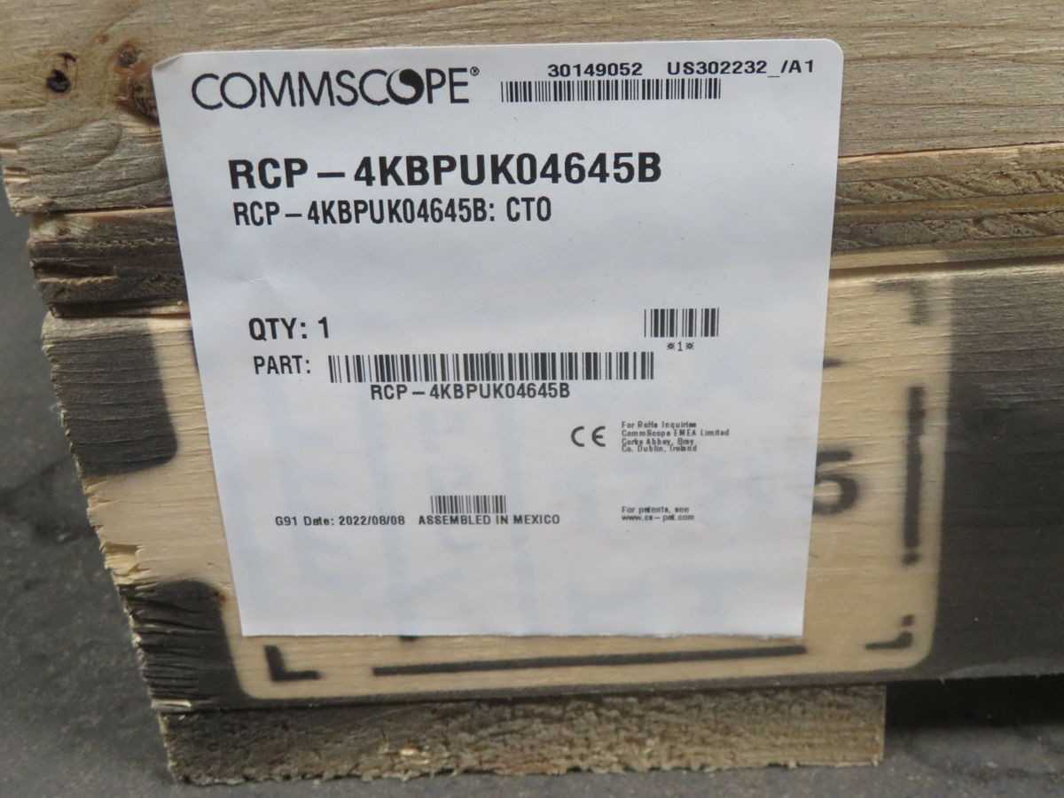 Commscope RCP-4KBPUK04645B Rapidfiber Termination Panel T252166 - FIBER OPTIC CABLE