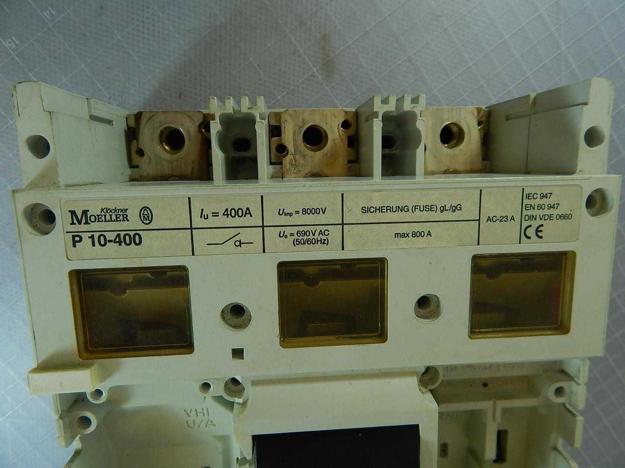 KLOCKNER MOELLER P 10-400 CIRCUIT BREAKER T100238 - CIRCUIT BREAKERS