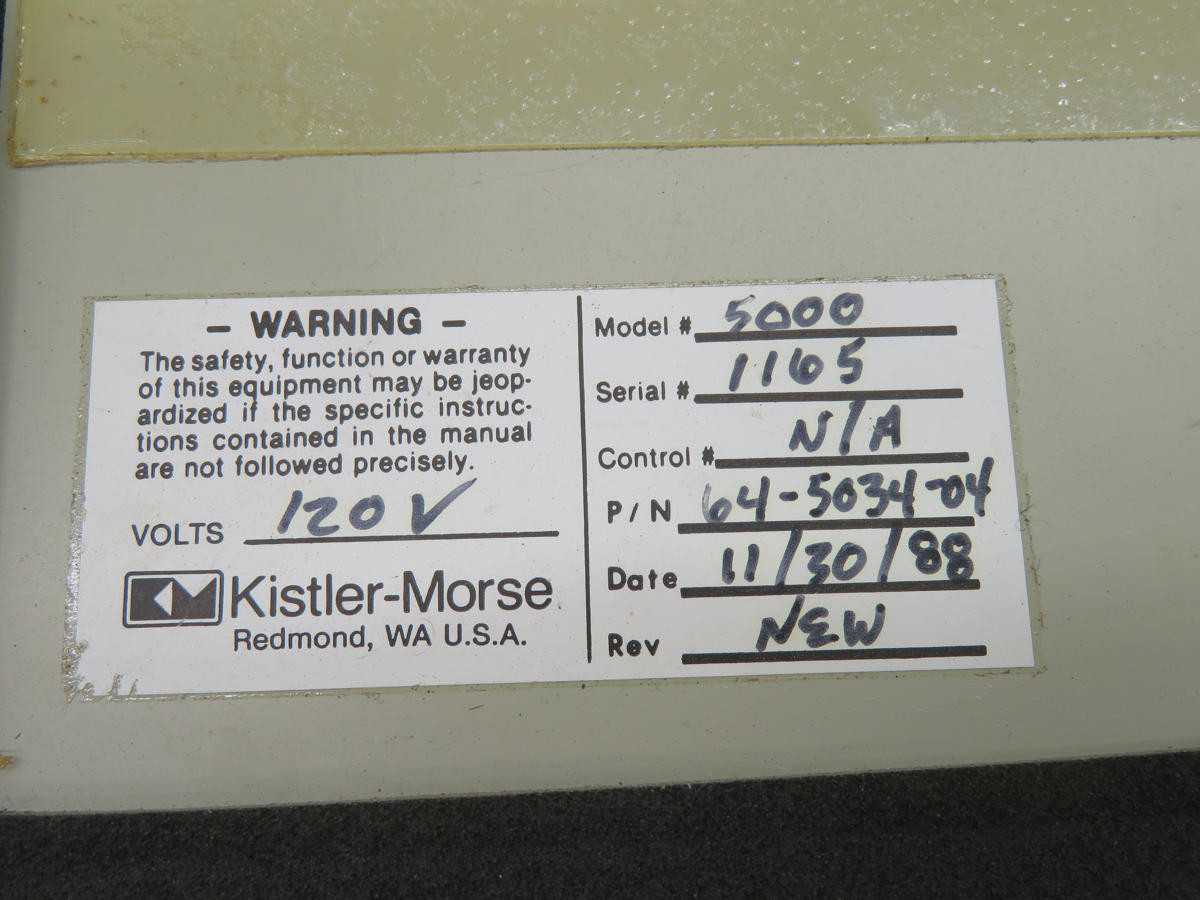 KISTLER-MORSE 5000 SONOLOGIC 5000 LEVEL INDICATOR T221941 - LEVEL MEASUREMENT