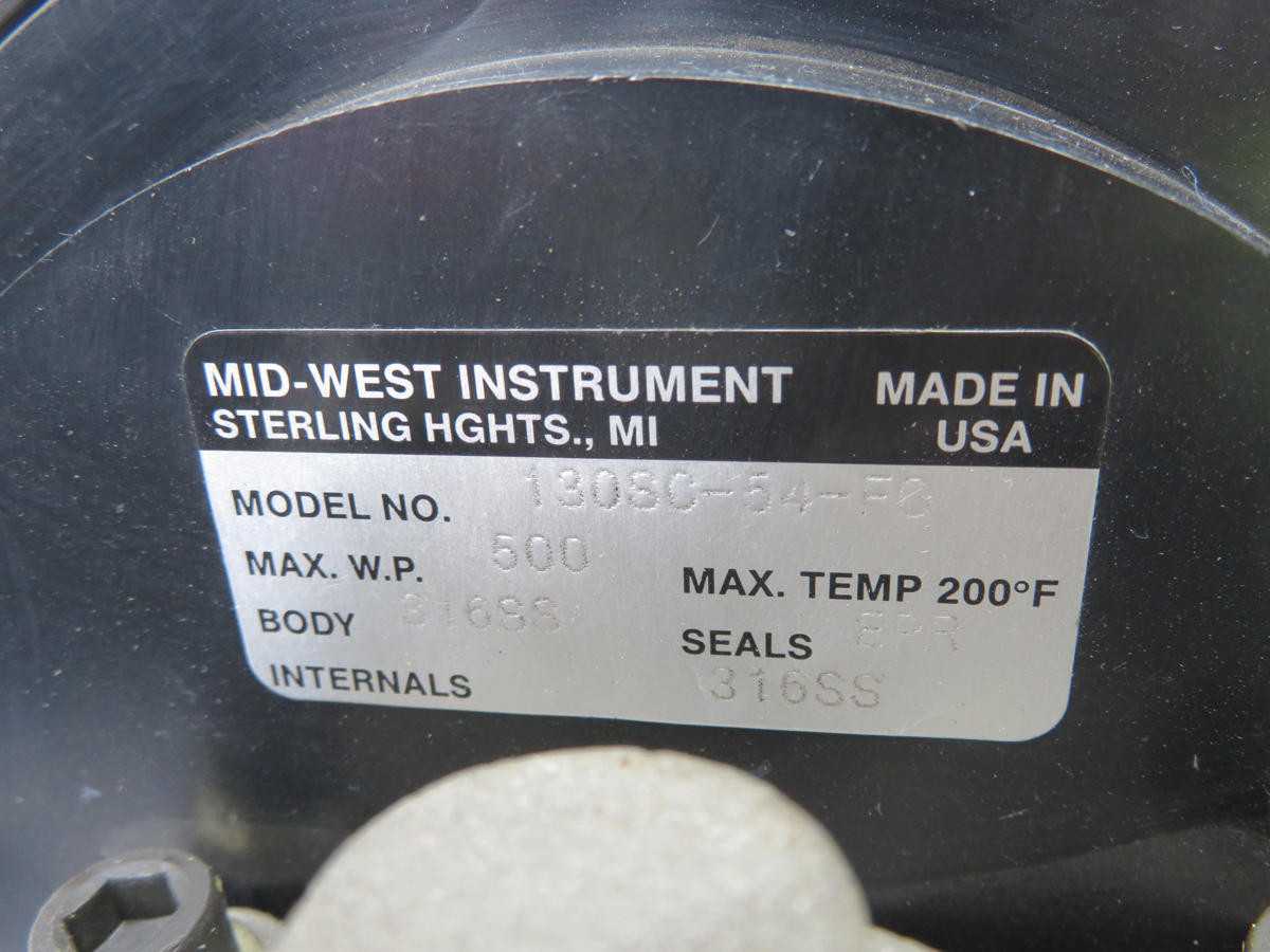 MID-WEST 130SC-54-FO PRESSURE GAUGE - INSTRUMENTATION