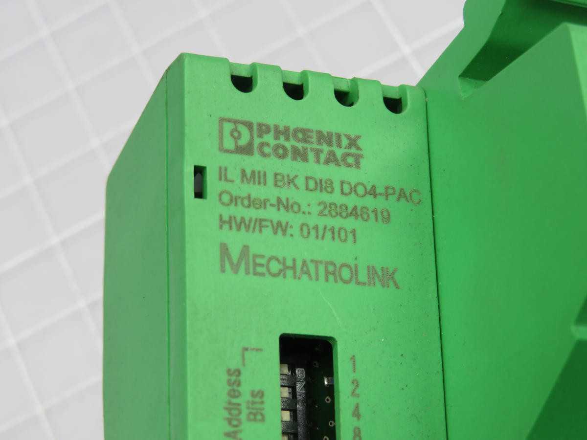 PHOENIX CONTACT IL MII BK DIS DO4-PAC 2884619 MECHATROLINK BUS CONTACT MODULE T219537 - INDUSTRIAL PARTS
