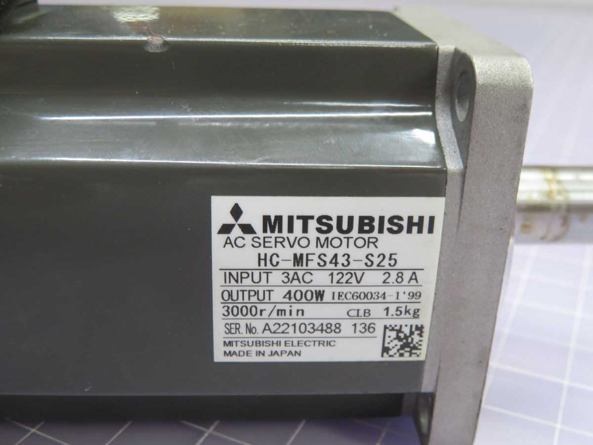 MITSUBISHI HC-MFS43-S25 AC SERVO MOTOR T250277 - SERVO