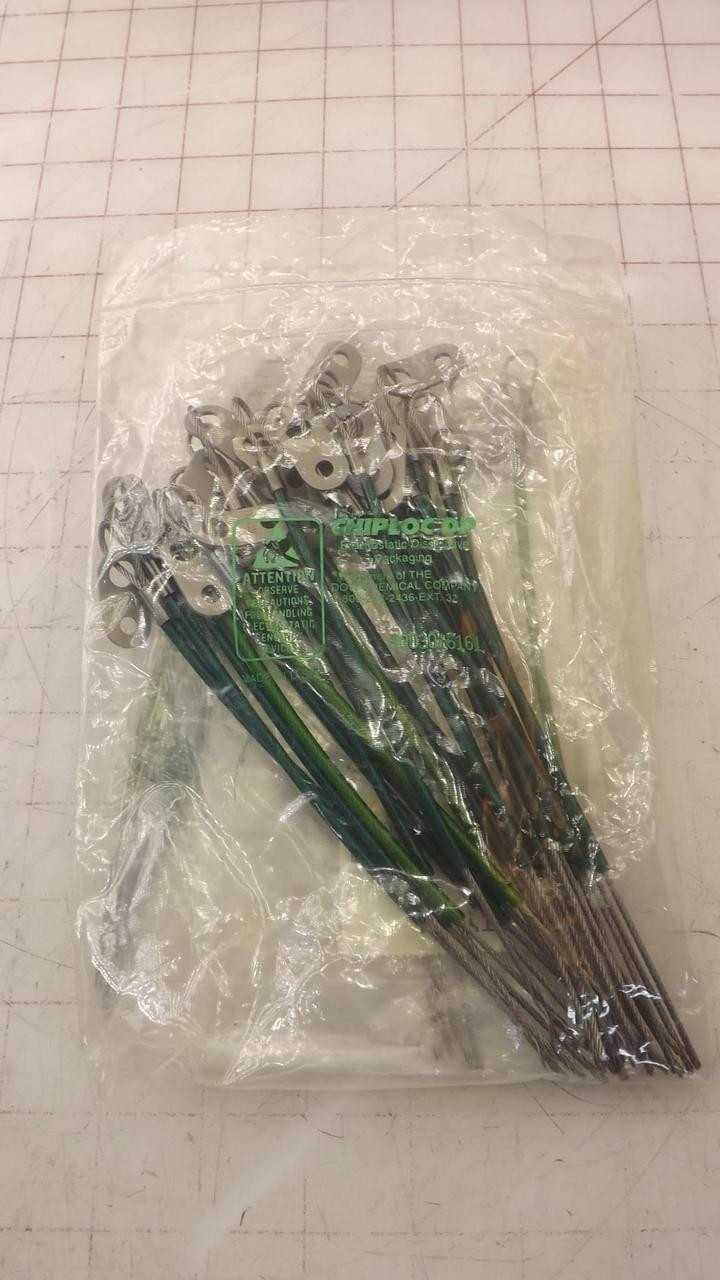 LOT OF 36 HARTWELL 432-1131-00 WIRE ROPE ASSEMBLY SINGLE LEG T34329 - WIRE
