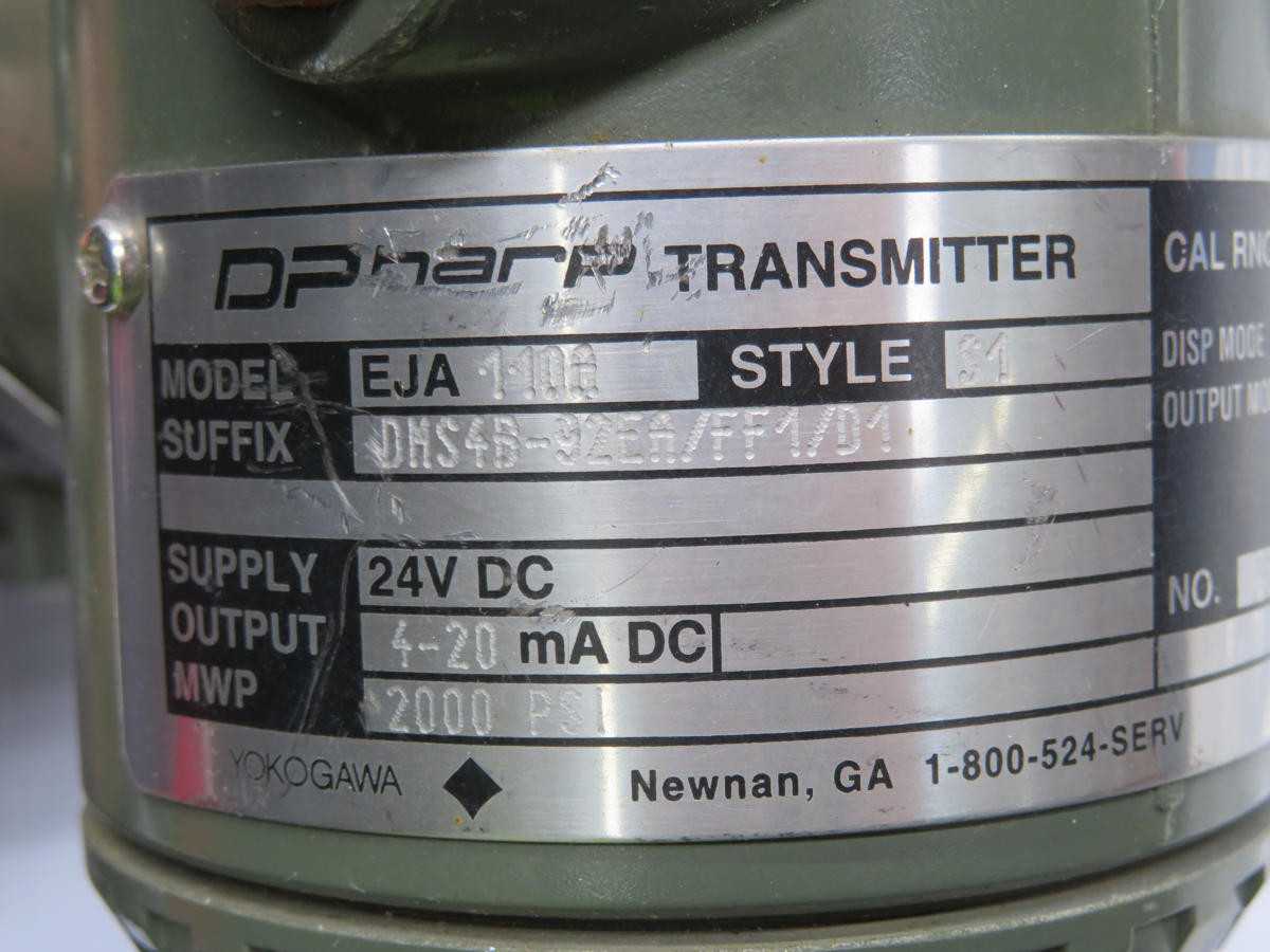 Yokogawa DMS4B-92EA/FF1/D1 EJA 1100 Differential Pressure Transmitter - FLOW TRANSMITTER