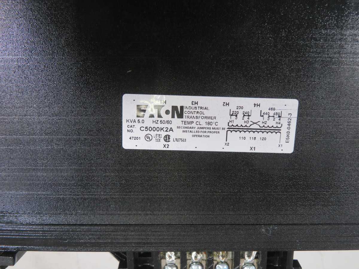 EATON C5000K2A INDUSTRIAL CONTROL TRANSFORMER KVA 5.0 50/60 HZ T200261 - CONTROL TRANSFORMERS