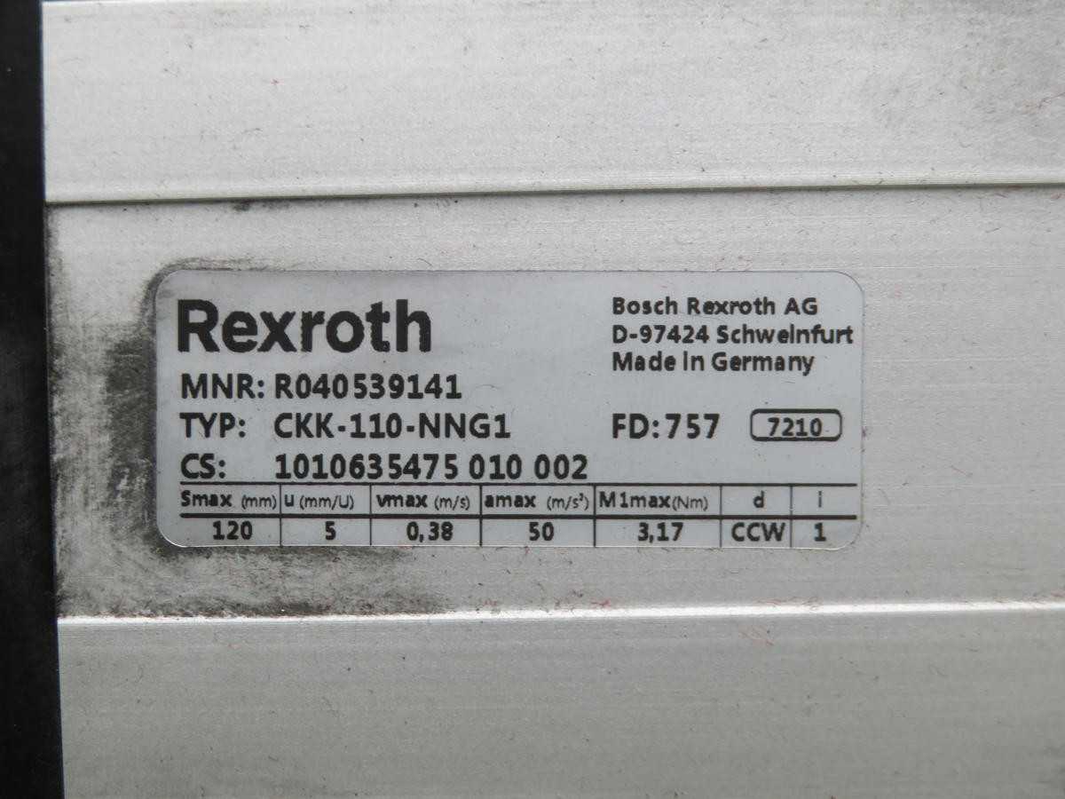Rexroth CKK-110-NNG1 Compact Module With Ball Screw Drive R040539141 - PNEUMATIC CYLINDERS & ACTUATORS
