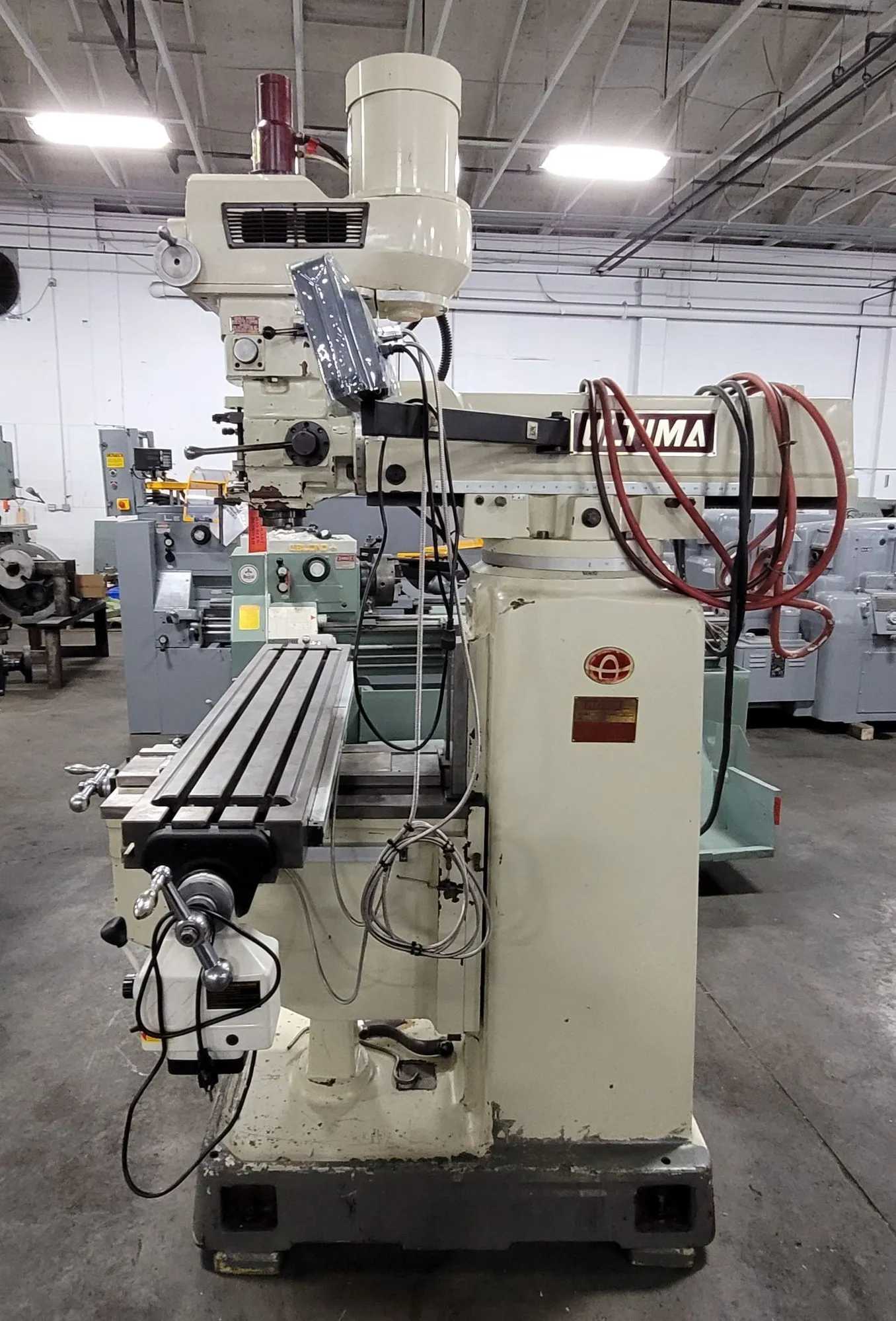 ACER ULTIMA 4VK VERTICAL MILL, 5 HP, 10" X 50" TABLE, #40 TAPER, POWER DRAWBAR, FAGOR DRO