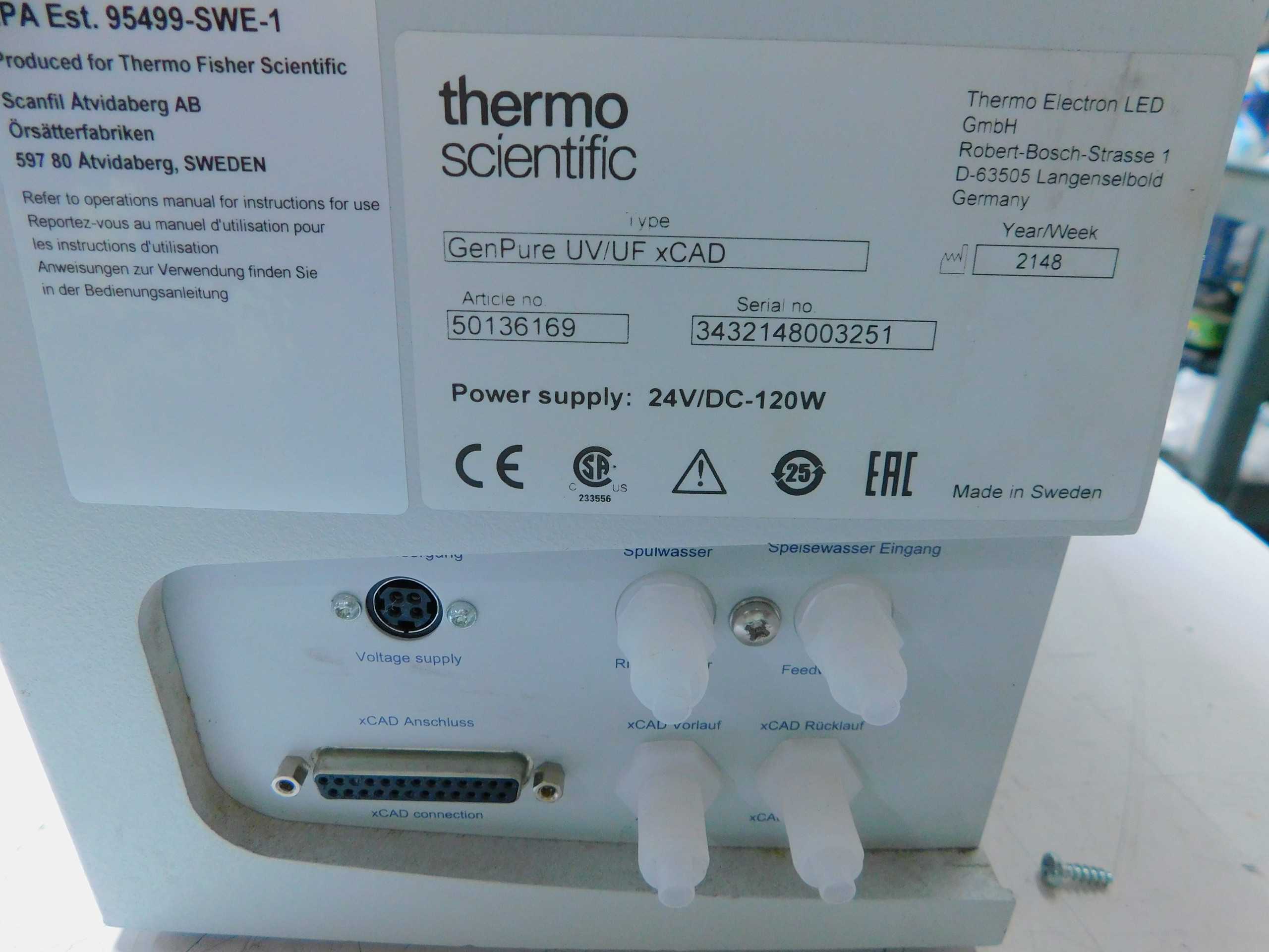 Thermo Scientific Genpure UV/UF XCAD Ultra Pure Water Filter - LAB & SCIENTIFIC