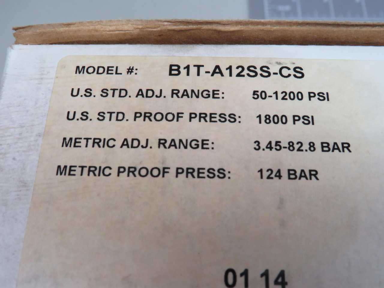 BARKSDALE B1T-A12SS-CS PRESSURE SWITCH T164945 - SWITCHES