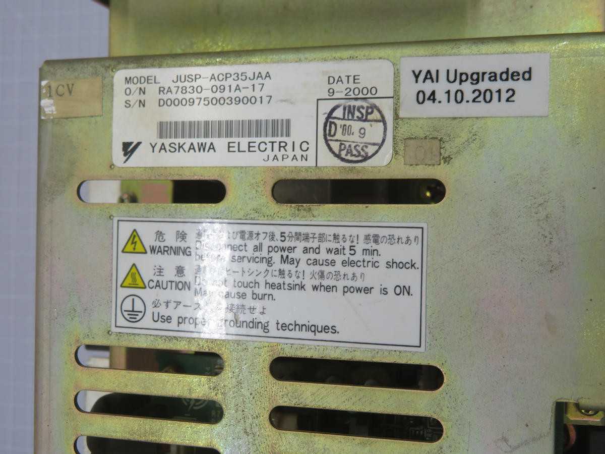YASKAWA JUSP-ACP35JAA SERVOPACK CONTROLLER SERVO DRIVE T216468 - SERVO