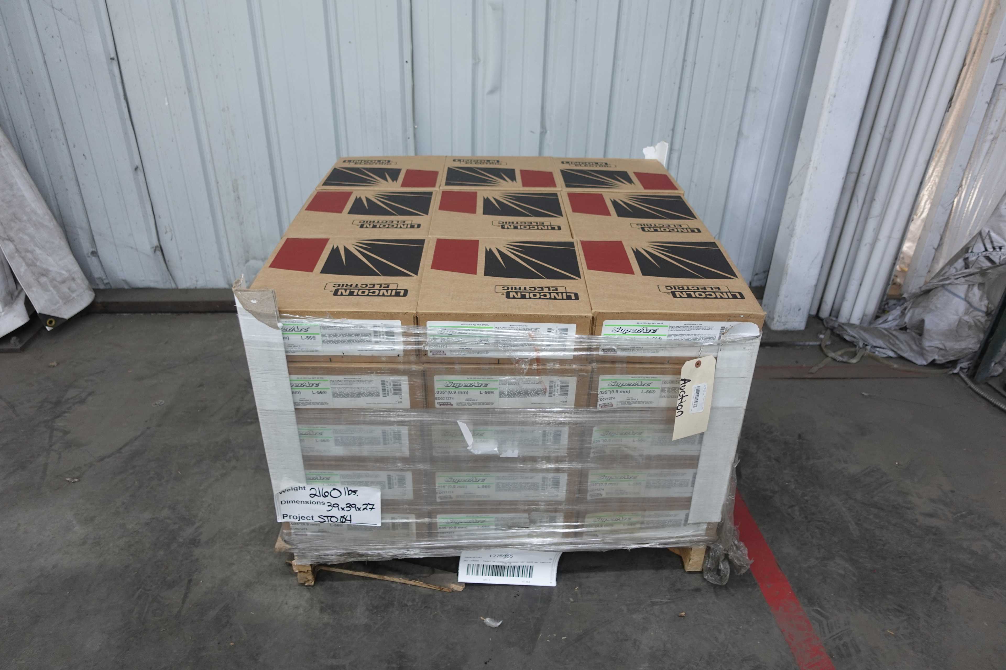 SKU 1775955 - PALLET OF LINCOLN ELECTRIC .35" SUPER ARC ED021274 L-56 WELDING WIRE - WELDING EQUIPMENT