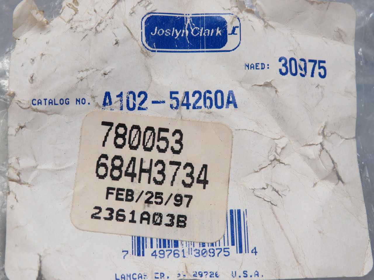 JOSLYN CLARK A102-54260A 684H3734 LIMIT SWITCH OPERATING LEVER T161744 - SWITCHES