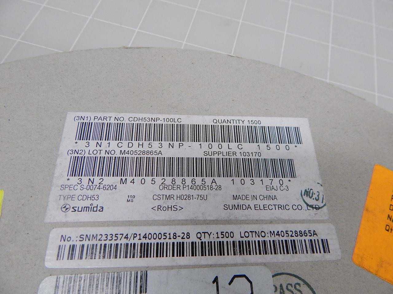 LOT OF 1417 SUMIDA CDH53NP-100LC FIXED INDUCTORS 10 UH 1.23 A T89641 - LINE FILTERS