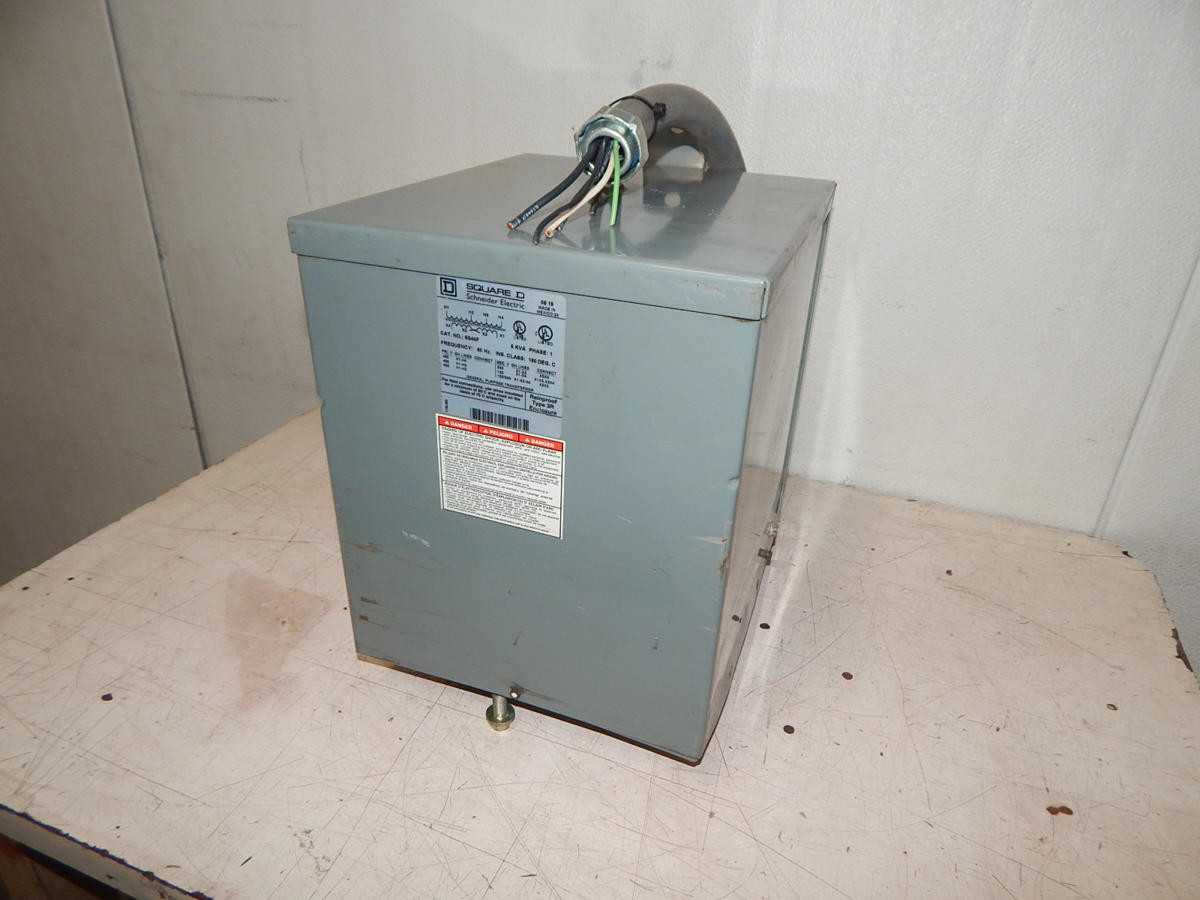 SQUARE D 5S40F TRANSFORMER 5KVA 1PH 480V - 120/240V TYPE 3R M4027 - DRY TRANSFORMERS