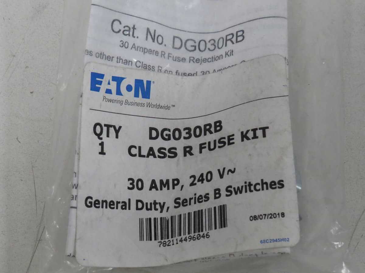 LOT OF 30 EATON DG030RB FUSE ACCY TYPE FUSE ADAPTER KIT 30A 240 VAC T192448 - FUSES