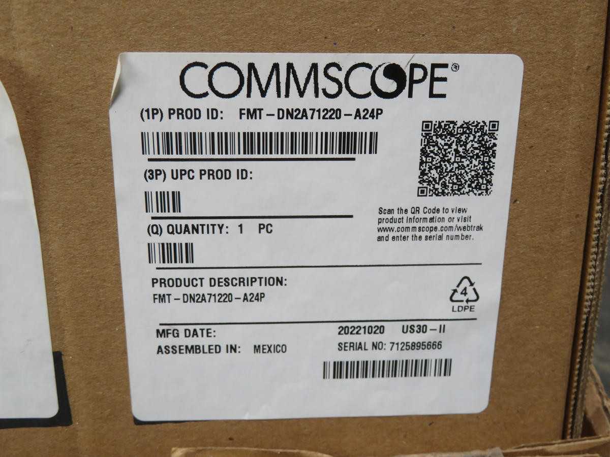 COMMSCOPE FMT-DN2A71220-A24P FIBER CABLE ASSY. SINGLE MODE 24 FIBER 400FT T238513 - FIBER OPTIC CABLE