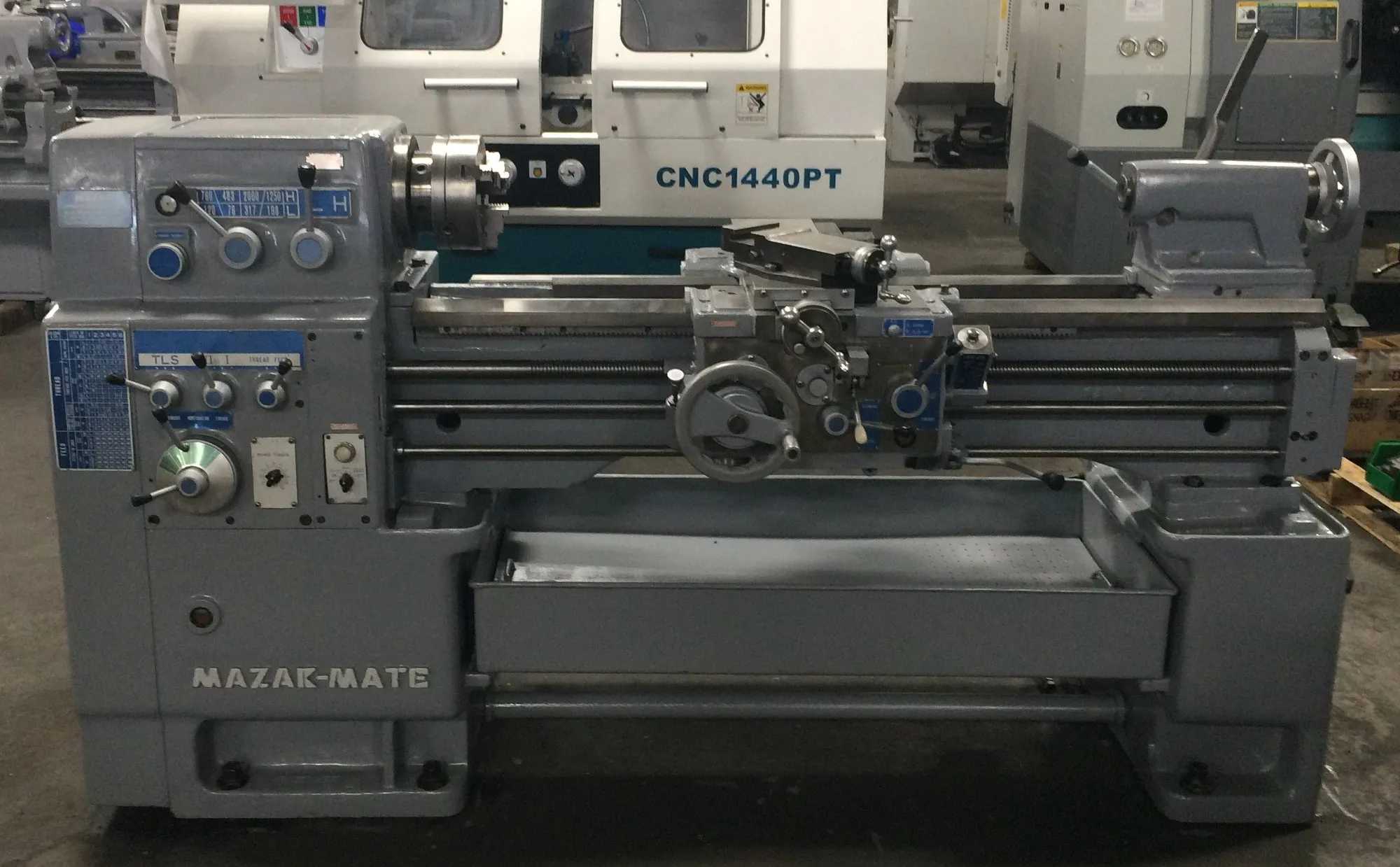 MAZAK MATE MANUAL LATHE 14" SWING, 40" CENTERS, 5 HP, 2000 RPM - HEAVY DUTY EQUIPMENT - MANUAL LATHES