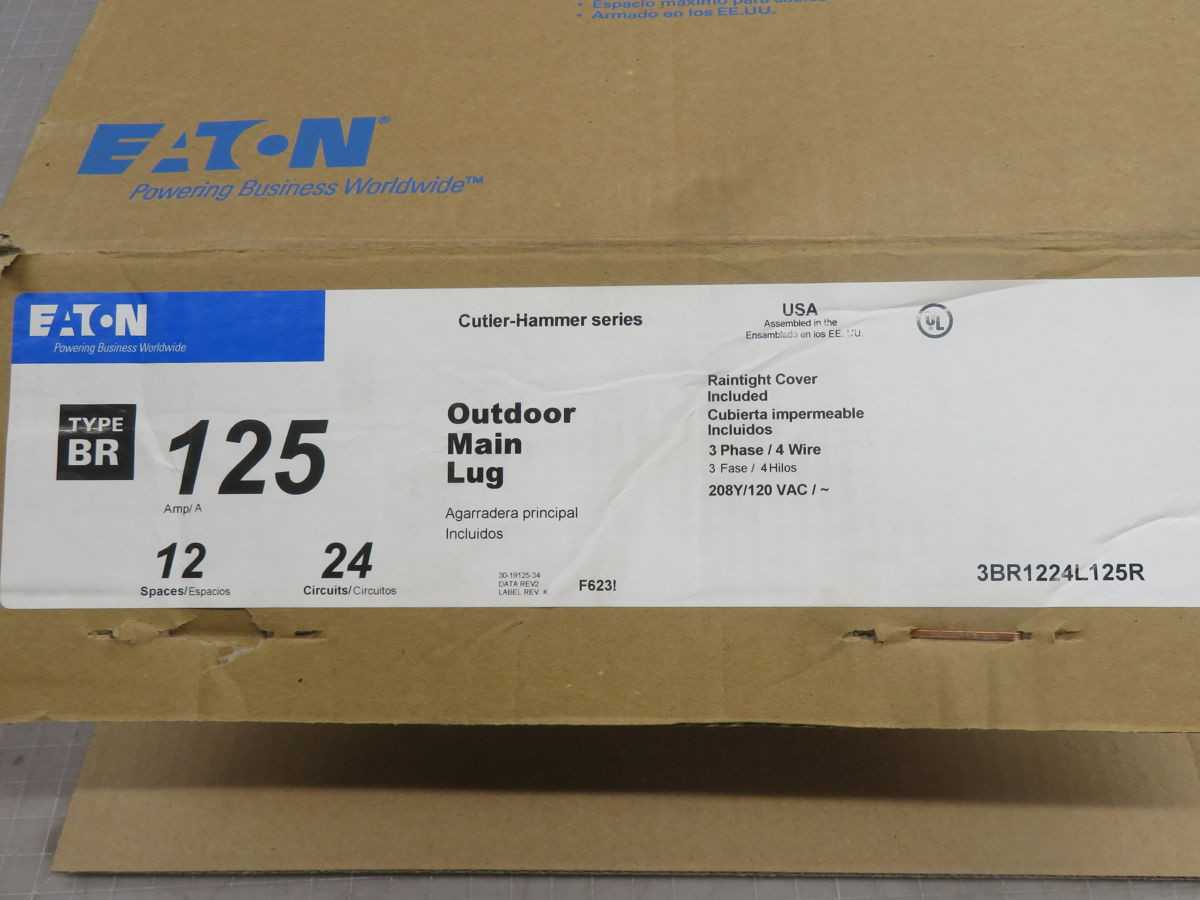EATON 3BR1224L125R BR MAIN LUG LOADCENTER T246329 - CIRCUIT BREAKERS