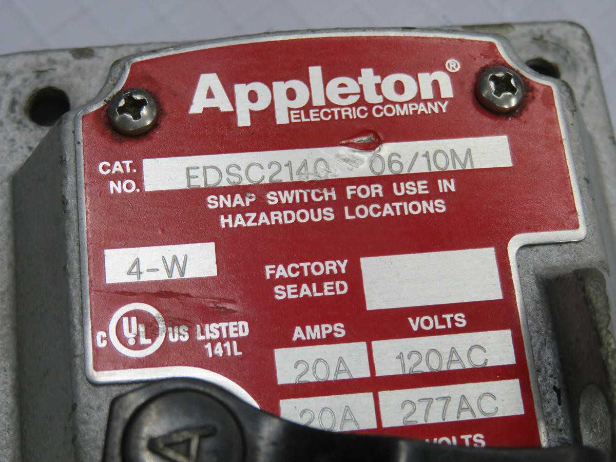 APPLETON EDSC2140 SNAP SWITCH T222796 - SWITCHES