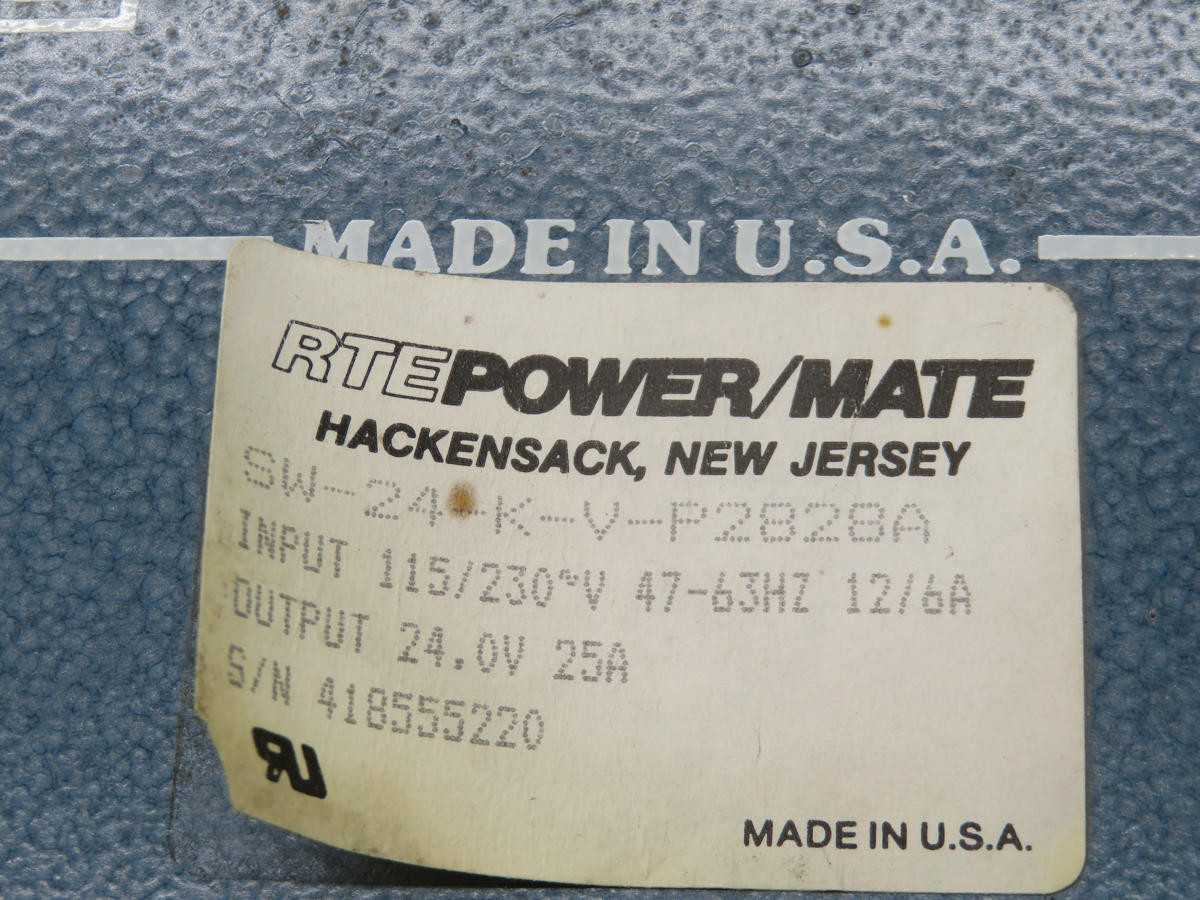 RTE SW-24-K-V-P2828A AC TO DC POWER SUPPLY T212371 - POWER SUPPLIES
