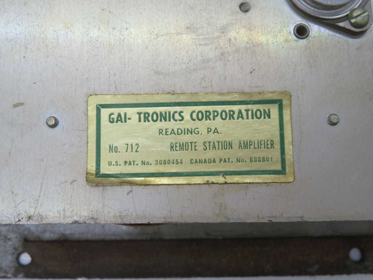 GAI-Tronics Corporation 688801 Remote Station Amplifier T213674 - OPERATOR CONTROLS