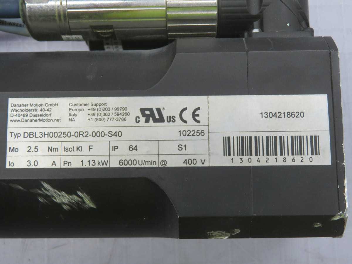Kollmorgen DBL3H00250-0R2-000-S40 DBL Series Servo Motor T216415 - SERVO MOTORS