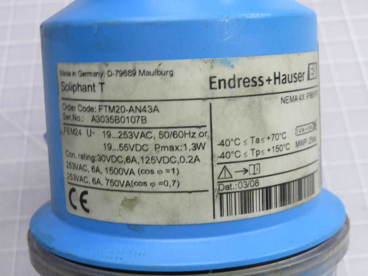 Endress Hauser FTM20-AN43A Automatic Switch Level T241419 - LEVEL MEASUREMENT